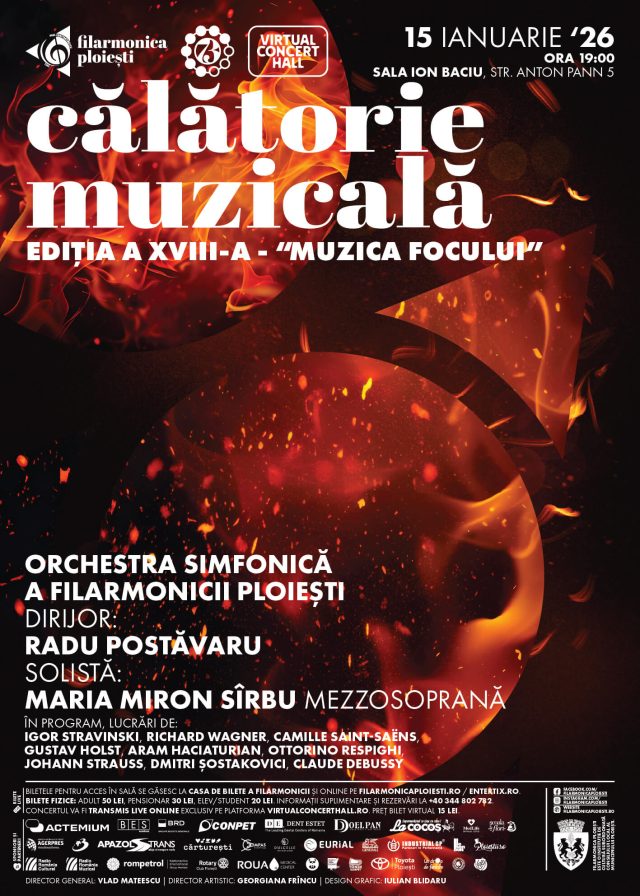 Călătorie Muzicală XVIII – Muzica Focului – 15 ianuarie 2026