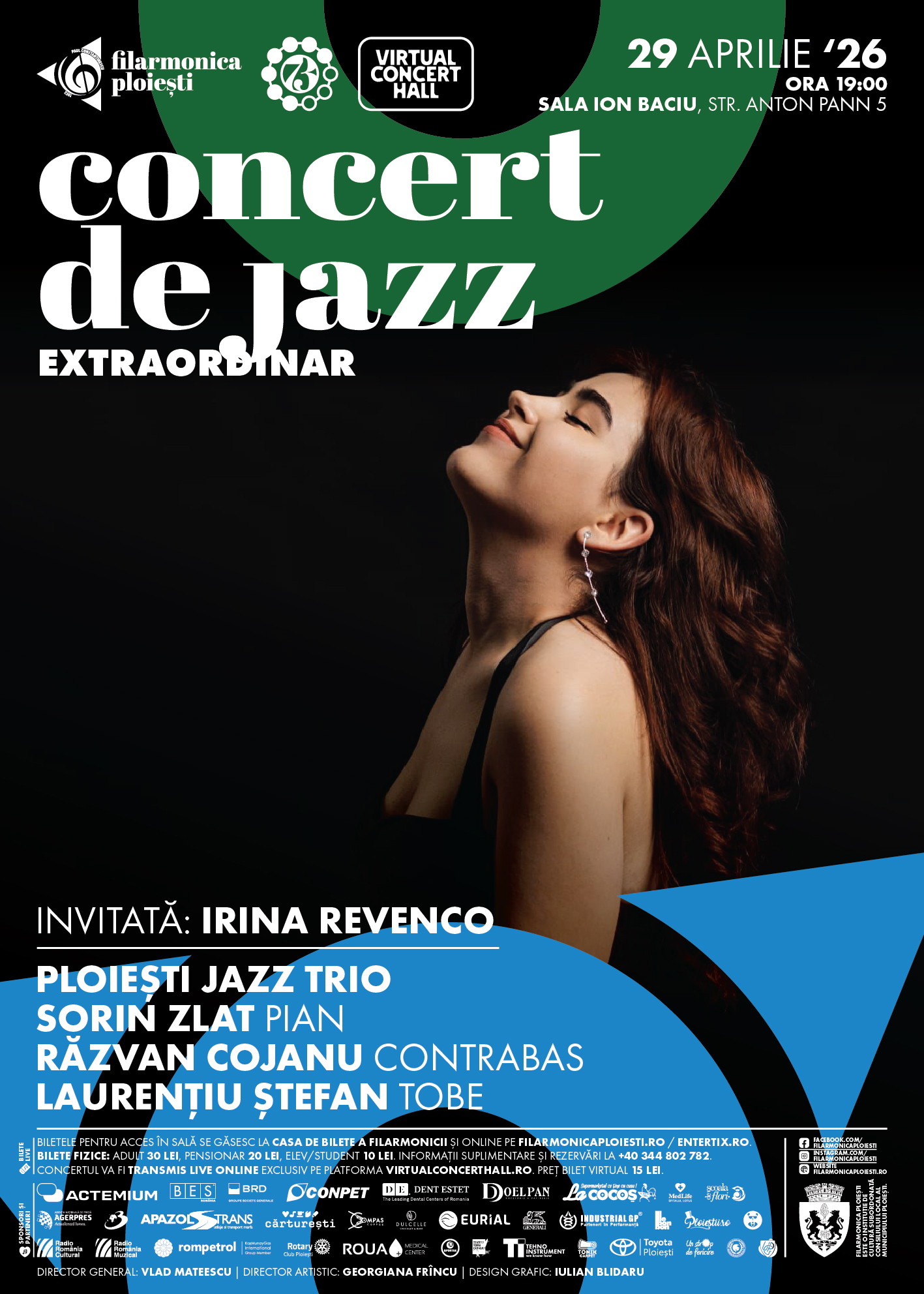 Concert de Jazz Extraordinar – 29 aprilie 2026 – Filarmonica 