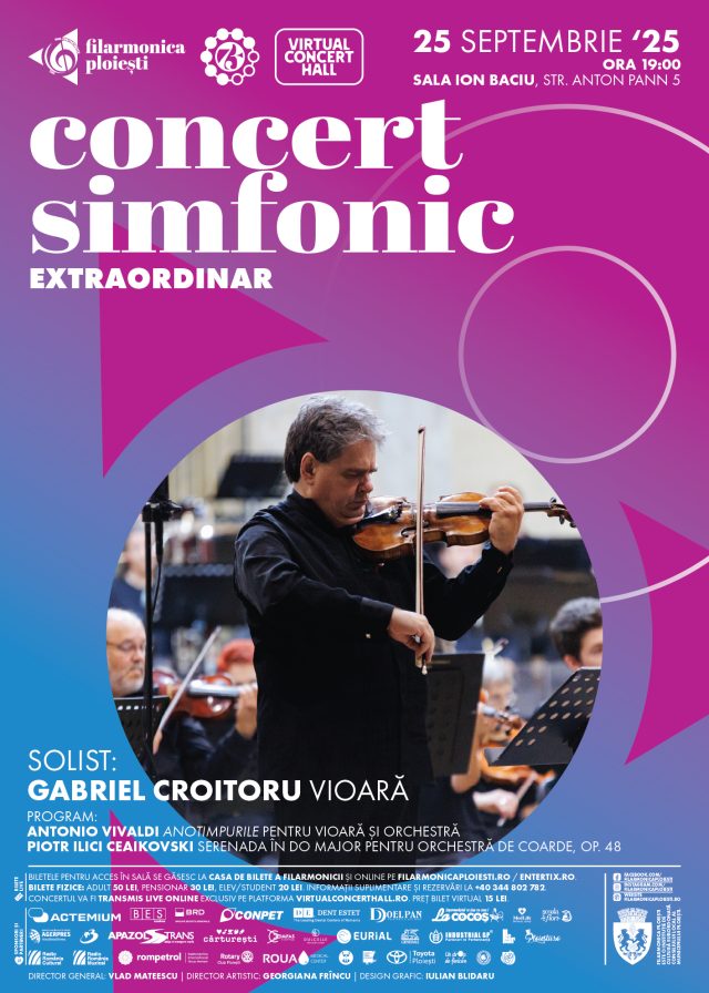 Concert Simfonic Extraordinar – 25 septembrie 2025 – Filarmonica