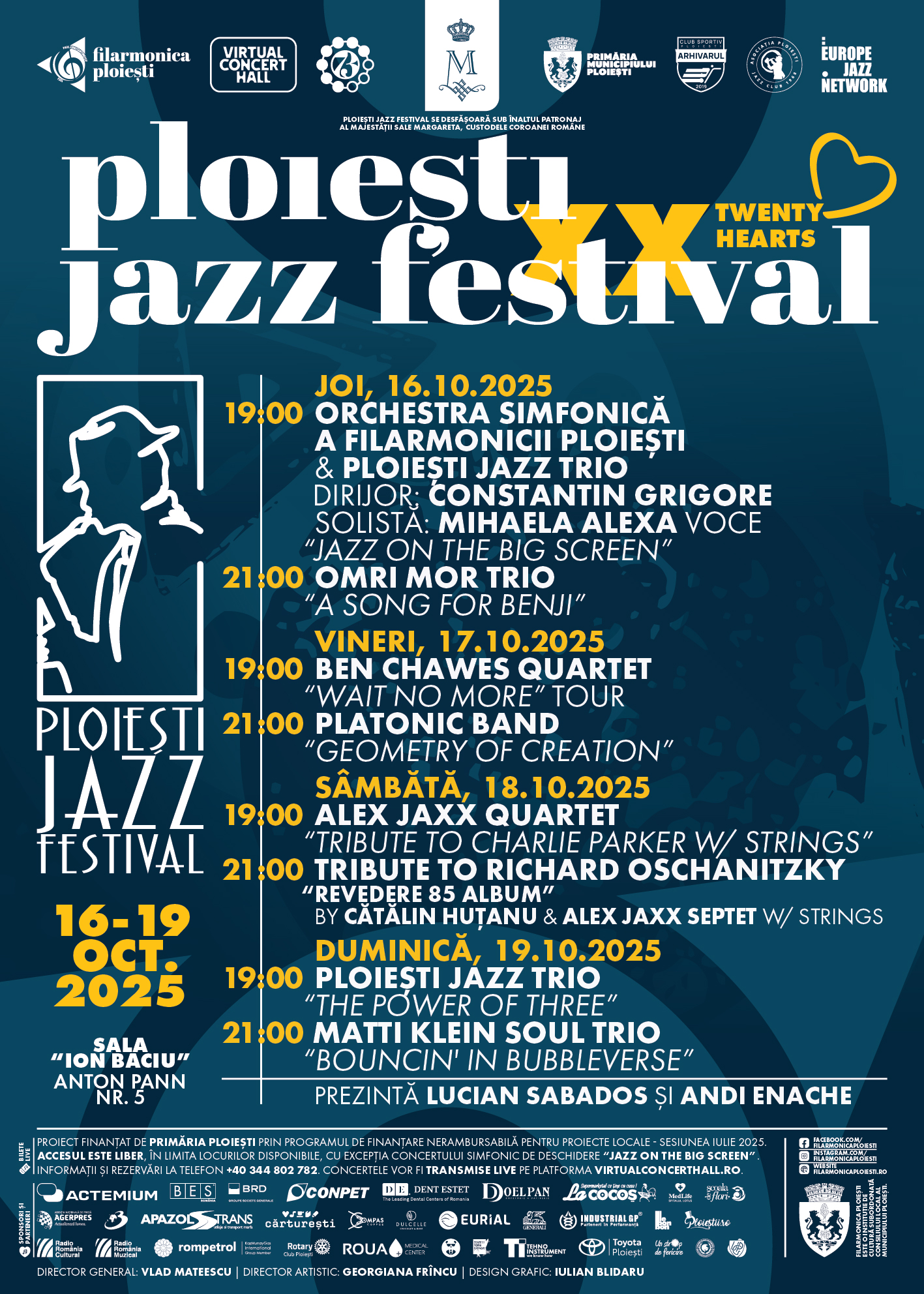 Ploiești Jazz Festival XX – 16-19 octombrie 2025 – Filarmonica